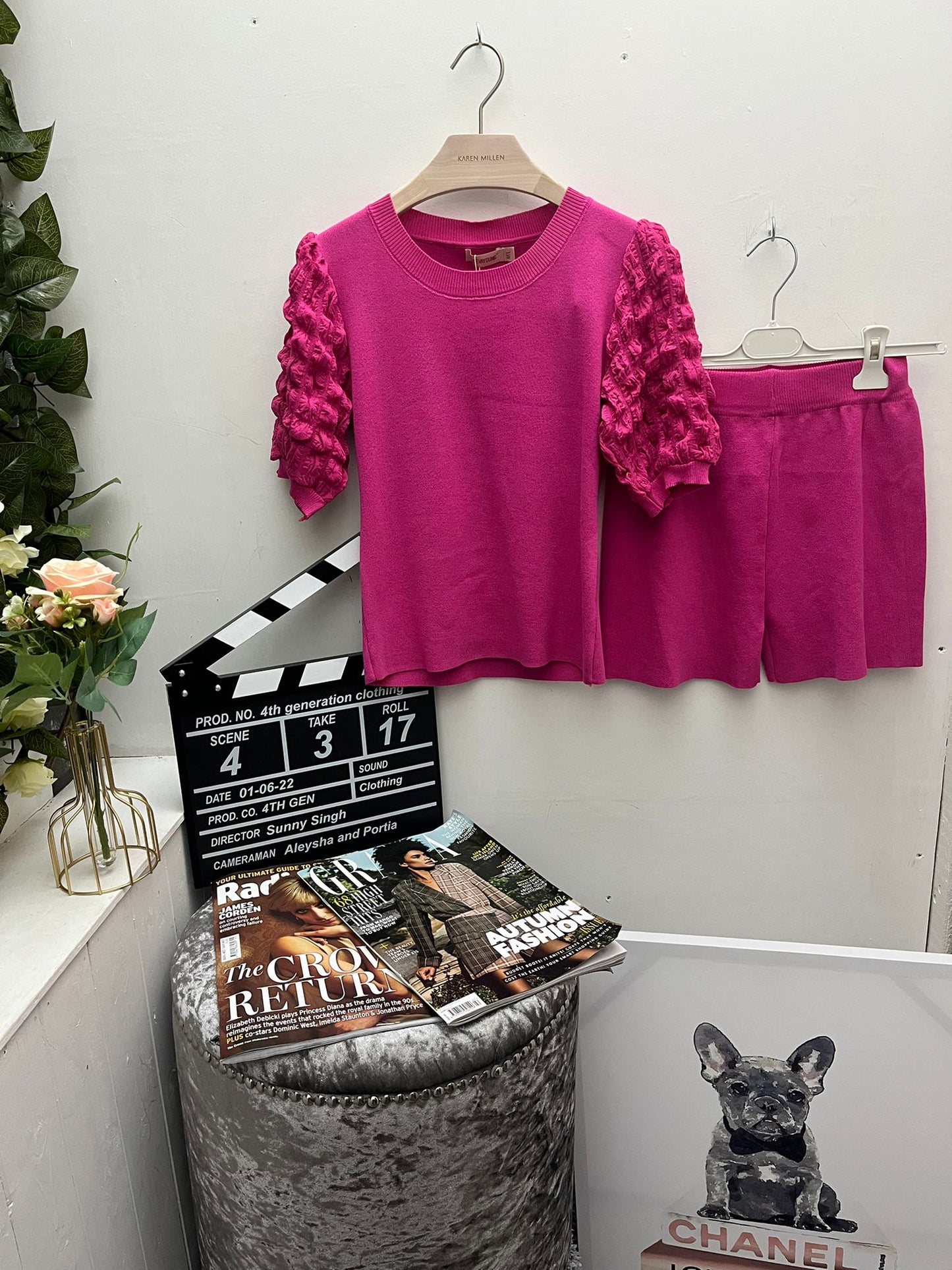 Puffy Sleeve Short Set