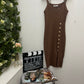 Gold Button Dress