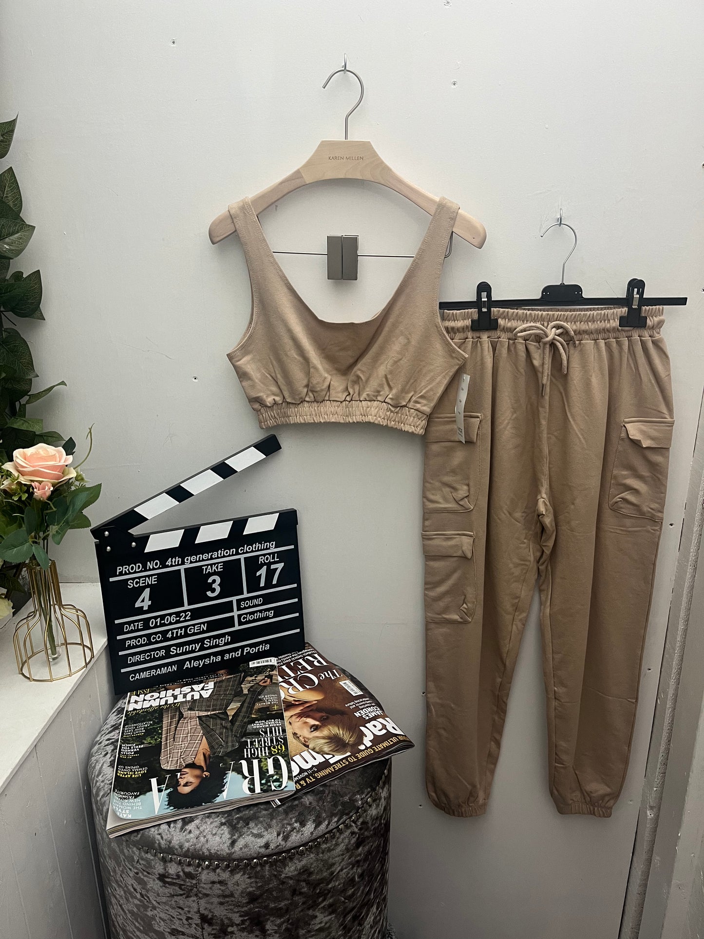 Crop-Top Cargo Set