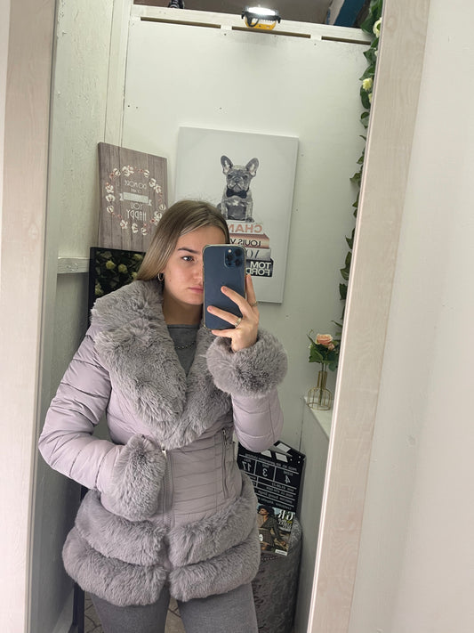 Faux Fur Collar Jacket